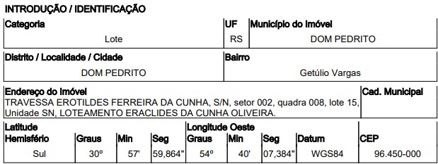 Imóvel em DOM PEDRITO/RS