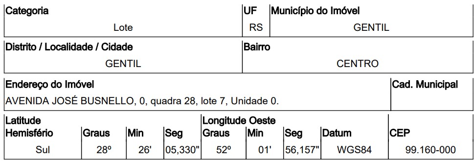 Imóvel em GENTIL/RS