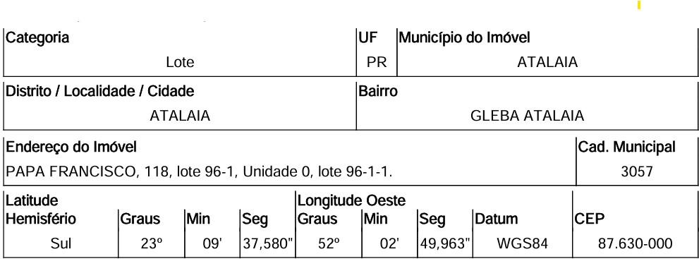 Imóvel em ATALAIA/PR