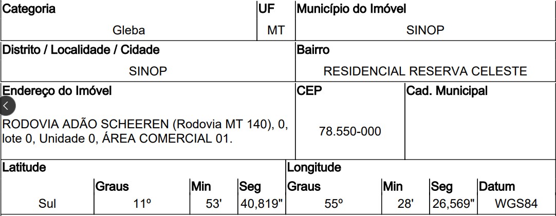 Imóvel em SINOP/MT