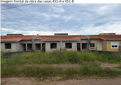 ESTEIO/RS - CASA DE ALVENARIA EM CONSTRUÇÃO - Nº 451-B - RUA VITOR MATEUS TEIXEIRA - VILA TRÊS MARIAS
