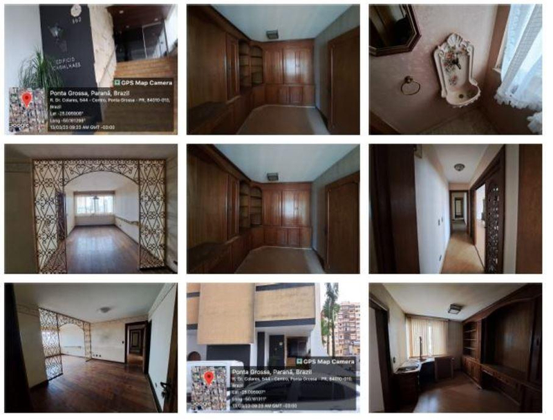 Apartamento nº 8 com área util de 264,17 do Edifício Carvalhaes,-  Localizado na Rua Dr. Colares, nº 562, Bairro: Centro, Ponta Grossa/PR