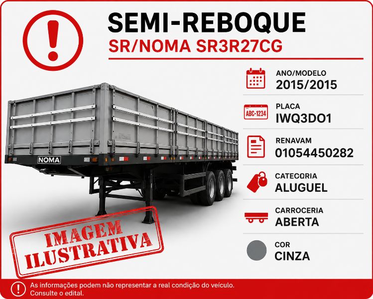 CARGA SEMI-REBOQUE SR/NOMA SR3R27CG 2015/2015