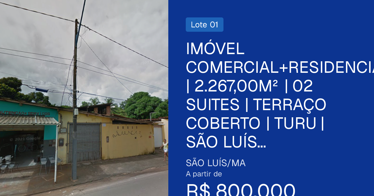 IMÓVEL COMERCIAL+RESIDENCIAL | 2.267,00M² | 02 SUITES | TERRAÇO COBER…