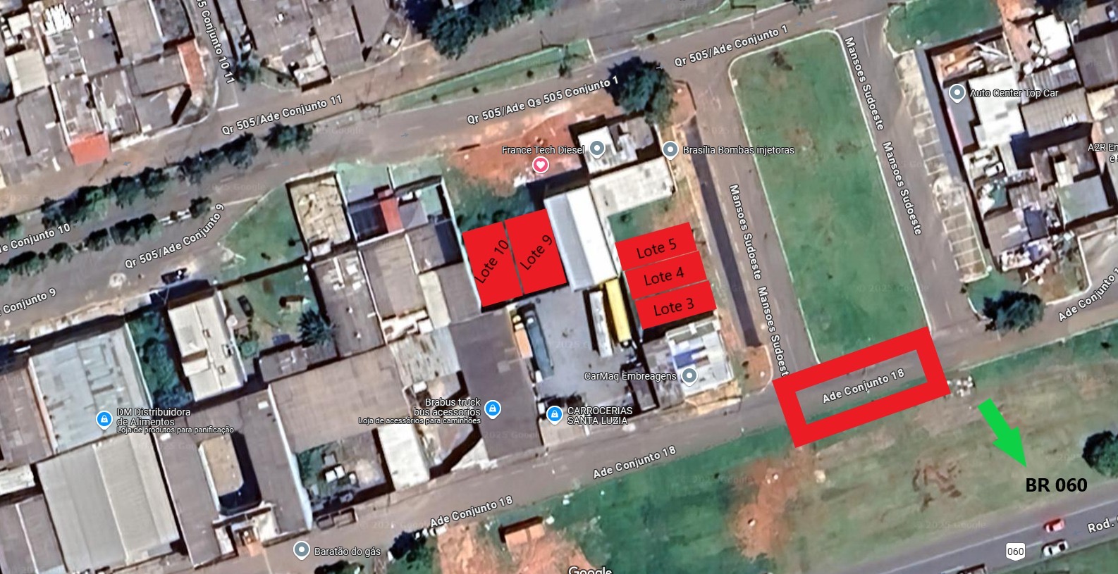 01 LOTE  200 M² LOCALIZADO NA ADE CONJUNTO 18 LOTE 10, SAMAMBAIA SUL DF. (NO ESTADO) SALDO DEVEDOR R$ 147.000,00, FALTAM 114 PRESTAÇÕES DE R$ 1.650,00 - BSB Leilões