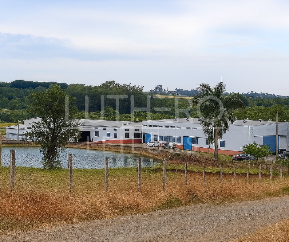 GALPÃO COMERCIAL A.T 10.153,03m², A.C 2.573,65m², com escritório, refeitório, banheiros e vest., Bairro Aleluia, Cesário Lange/SP