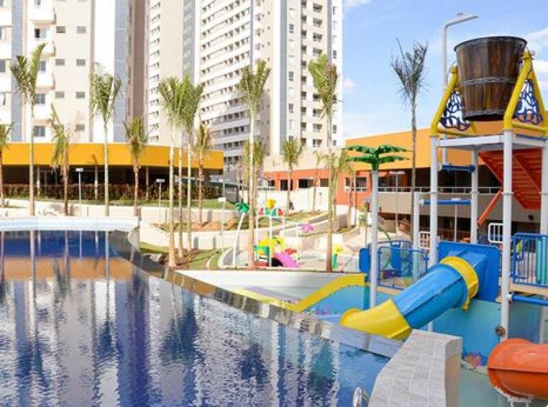 cota 17.3, do apto, com características hoteleiras, tipo Apart-Hotel, sob o nº 1.013, localizado no 10° Pavimento, do Bloco "B" (Torre "B"), do cond. "SOLAR DAS ÁGUAS PARK RESORT" - Lance Inicial: R$33.951,17