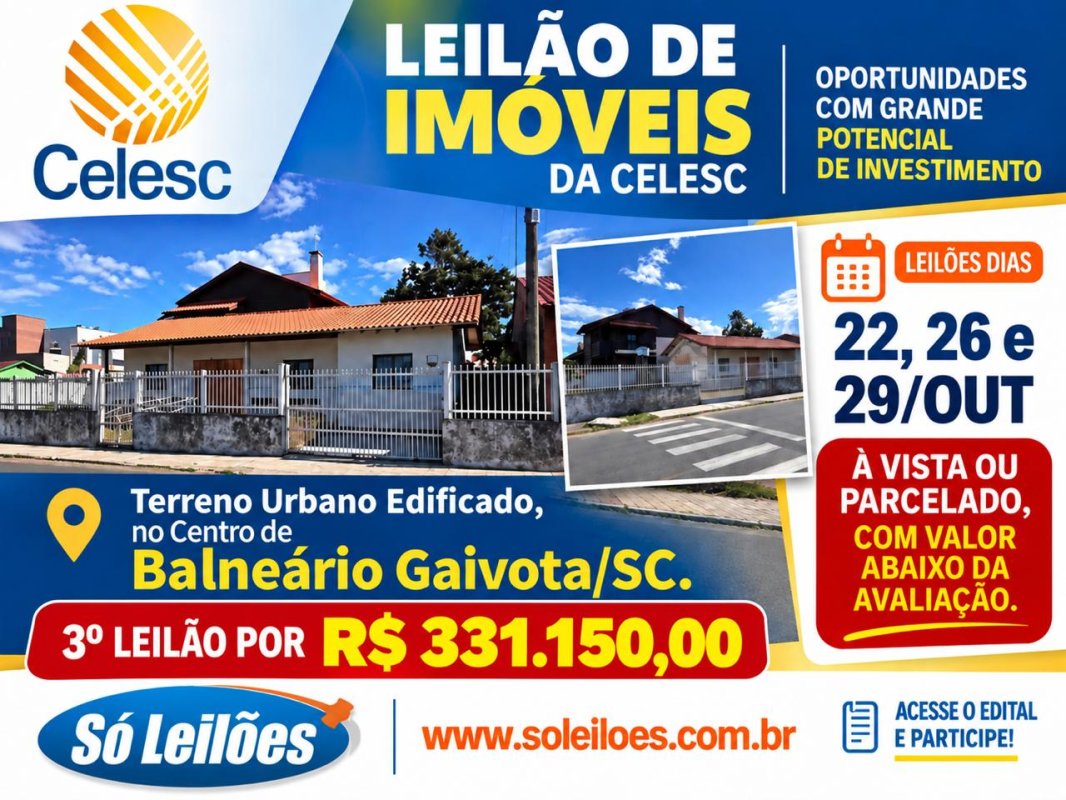 TERRENO URBANO EM BALNEÁRIO GAIVOTA/SC