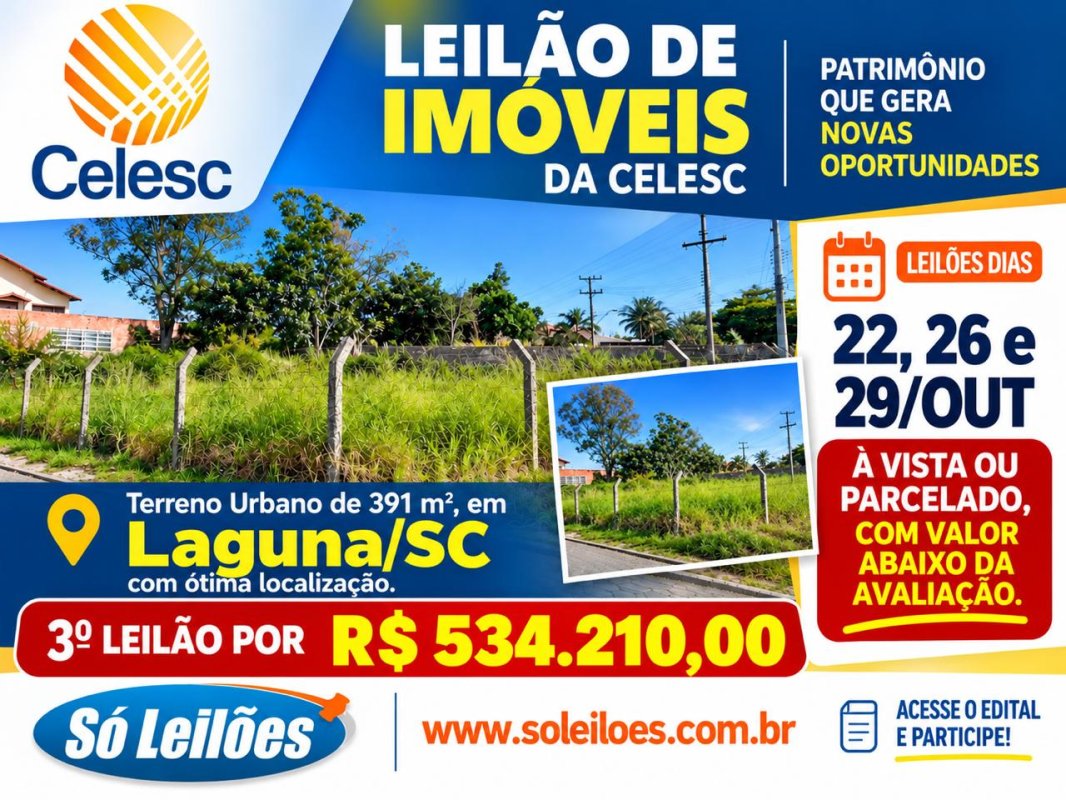 TERRENO URBANO EM LAGUNA/SC