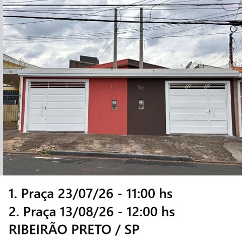 Rossi leilões - EDITAL DE LEILÃO EXTRAJUD. ALIENAÇÃO FIDUC.–  02 CASAS EM RIBEIRÃO PRETO/SP. 