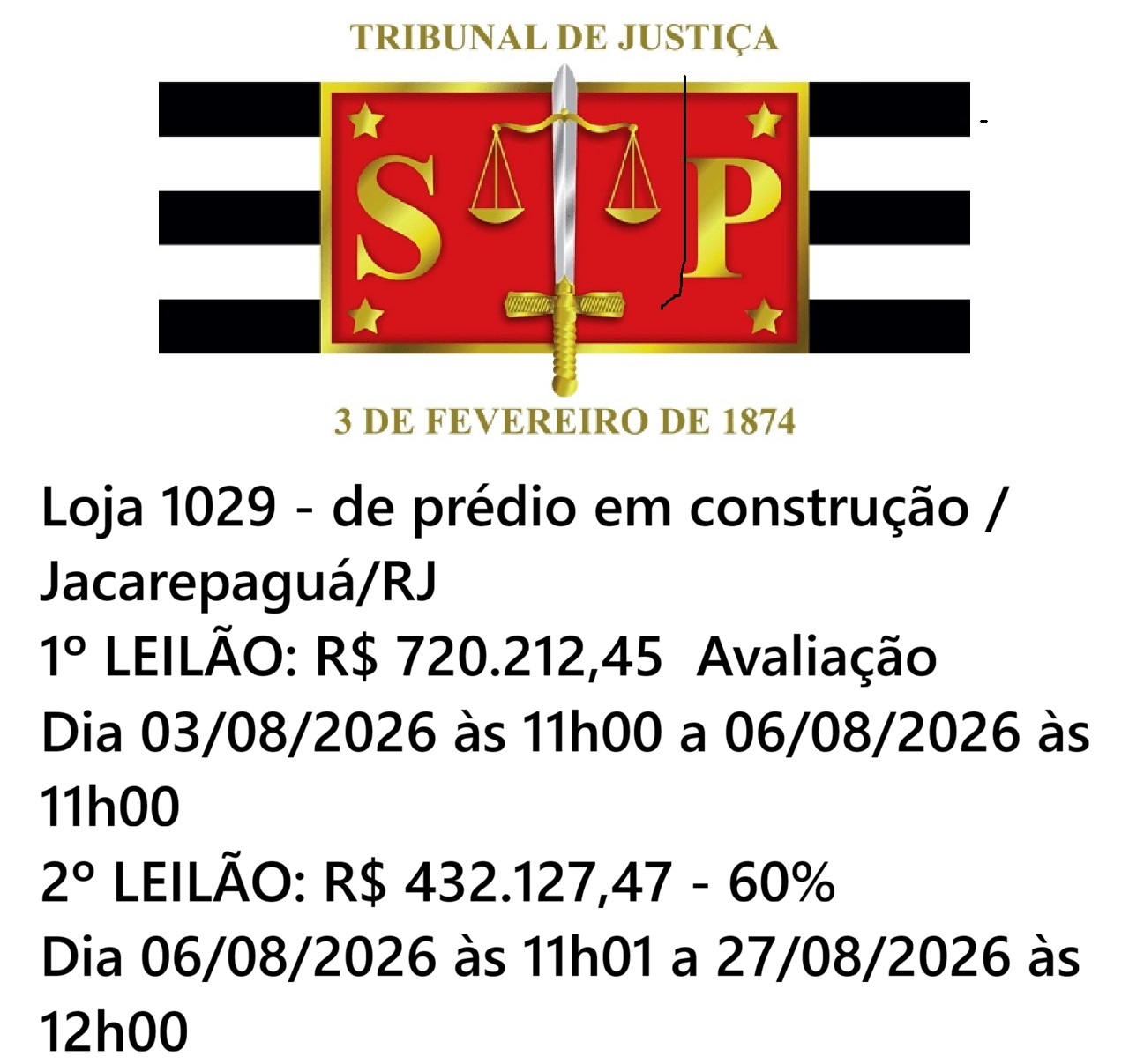 Rossi leilões - Loja 1029 - de prédio em construção , JACAREPAGUÁ / RJ