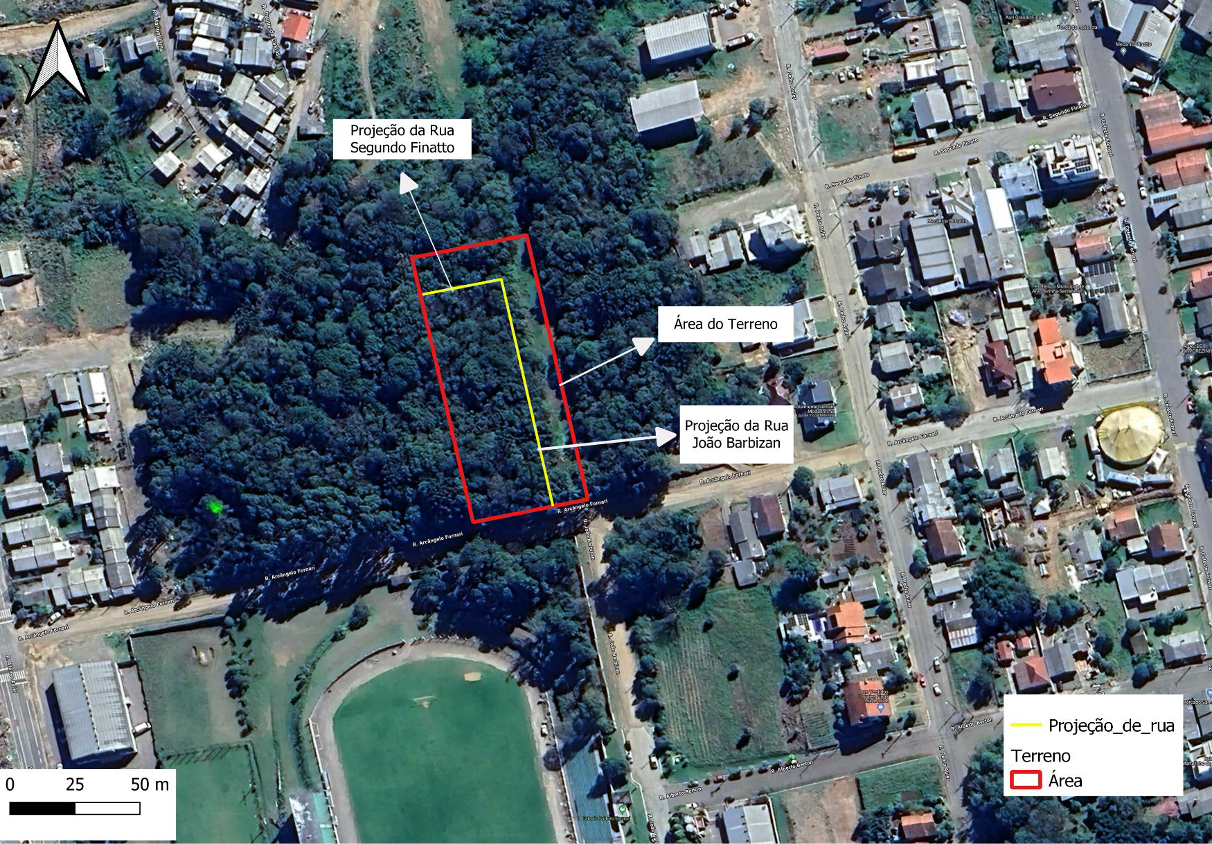 TERRENO  URBANO, COM POSSIBIIDADE DE  DESMEMBRAMENTO EM ARVOREZINHA/RS COM SUPERFÍCIE DE 4.725,00 M2 - Farias Leilões