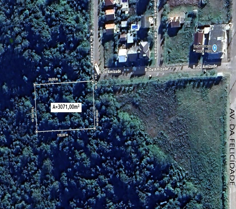 TERRENO URBANO sem numeração admi, com a área de 3.071,00m² , em Serafina Corrêa/RS, de frente para com a Rua da Lealdade, lado ímpar