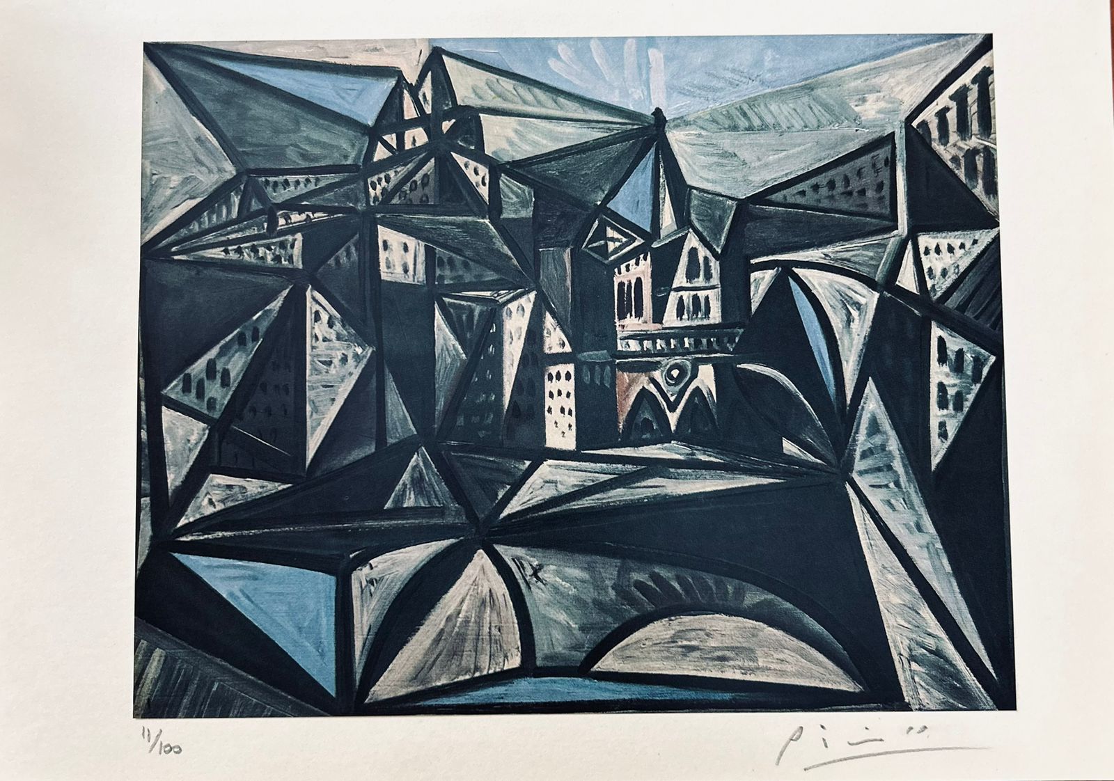 OBRA DE ARTE – VIEW OF PARIS WITH NOTRE-DAME – ARTISTA – PABLO PICASSO - ÓLEO SOBRE TELA – PRINT SIZE - 28,5 X 20,50. QUADRO COPIA AUTENTICA - JAC Leilões | Site do leiloeiro oficial de Cascavel/PR - Jefferson Adriano Costa