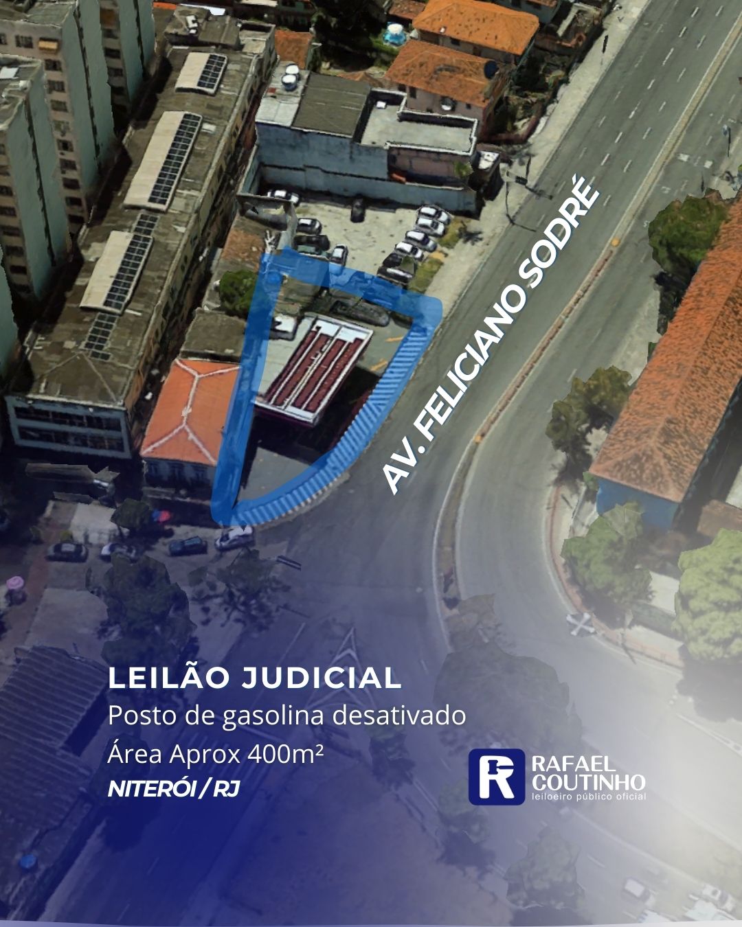 POSTO DE GASOLINA DESATIVADO NA AV. FELICIANO SODRÉ, Nº 01, CENTRO, NITERÓI/RJ. TERRENO E RESPECTIVAS CONSTRUÇÕES. PAGUE EM ATÉ 60 VEZES. - Rafael Coutinho - Leiloeiro Público Oficial