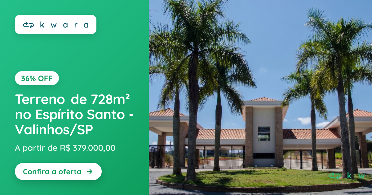 Terreno de 728m² no Espírito Santo - Valinhos/SP