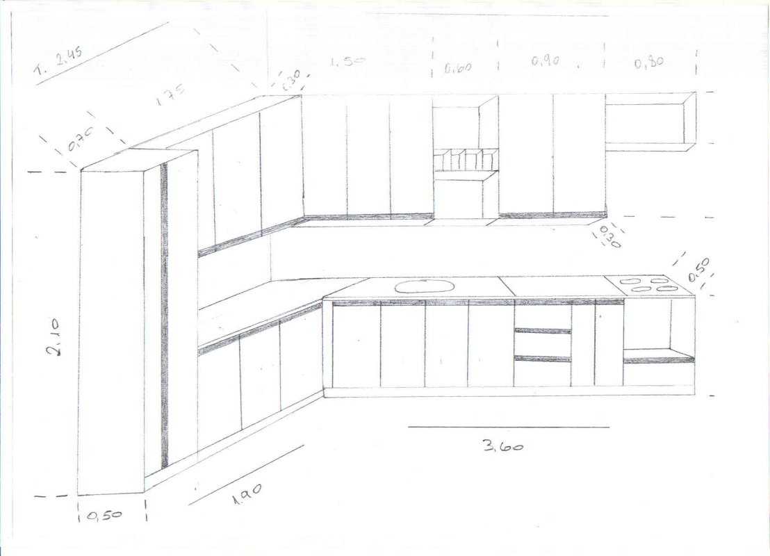 MÓVEIS PLANEJADOS DE COZINHA NOVOS, AOS QUAIS ENCONTRAM-SE DESMONTADOS, 100% (CEM POR CENTO) MDF 18MM, CORPO EM MDF BRANCO E EXTERNO EM AMADEIRADO, MEDIDAS CONFORME PROJETO EM ANEXO E NA FOTO. - Santa Maria Leilões - Presenciais e Online