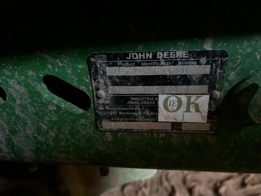 TRATOR 6210 JOHN DEERE 2016 - 1BM6210JHMD001136 - Grandes Leilões
