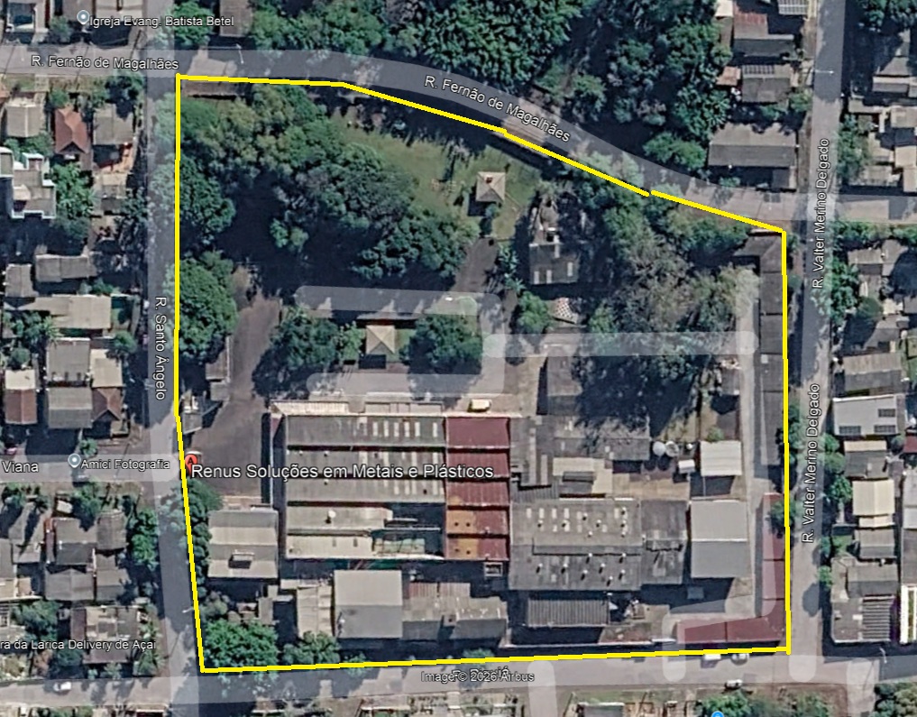 SEDE FABRIL NA RUA SANTO ANGELO 234 NOVO HAMBURGO COM 18.233,06M2 E 7.718 M2 CONSTRUIDO
