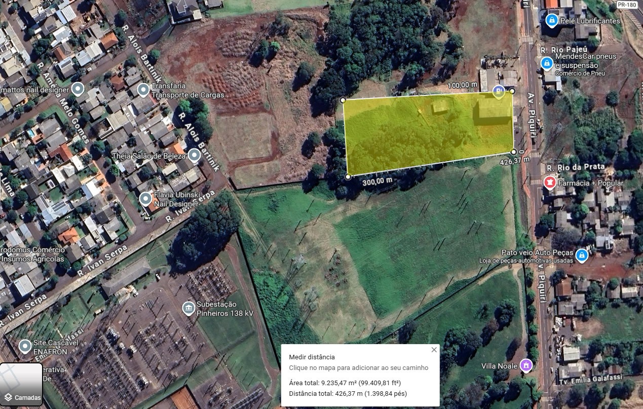 TERRENO URBANO COM 9.195 M2 CASCAVEL - PR AVENIDA PIQUIRI ( PROX. ALMAYER SUPERMERCADO) - JAC Leilões | Site do leiloeiro oficial de Cascavel/PR - Jefferson Adriano Costa