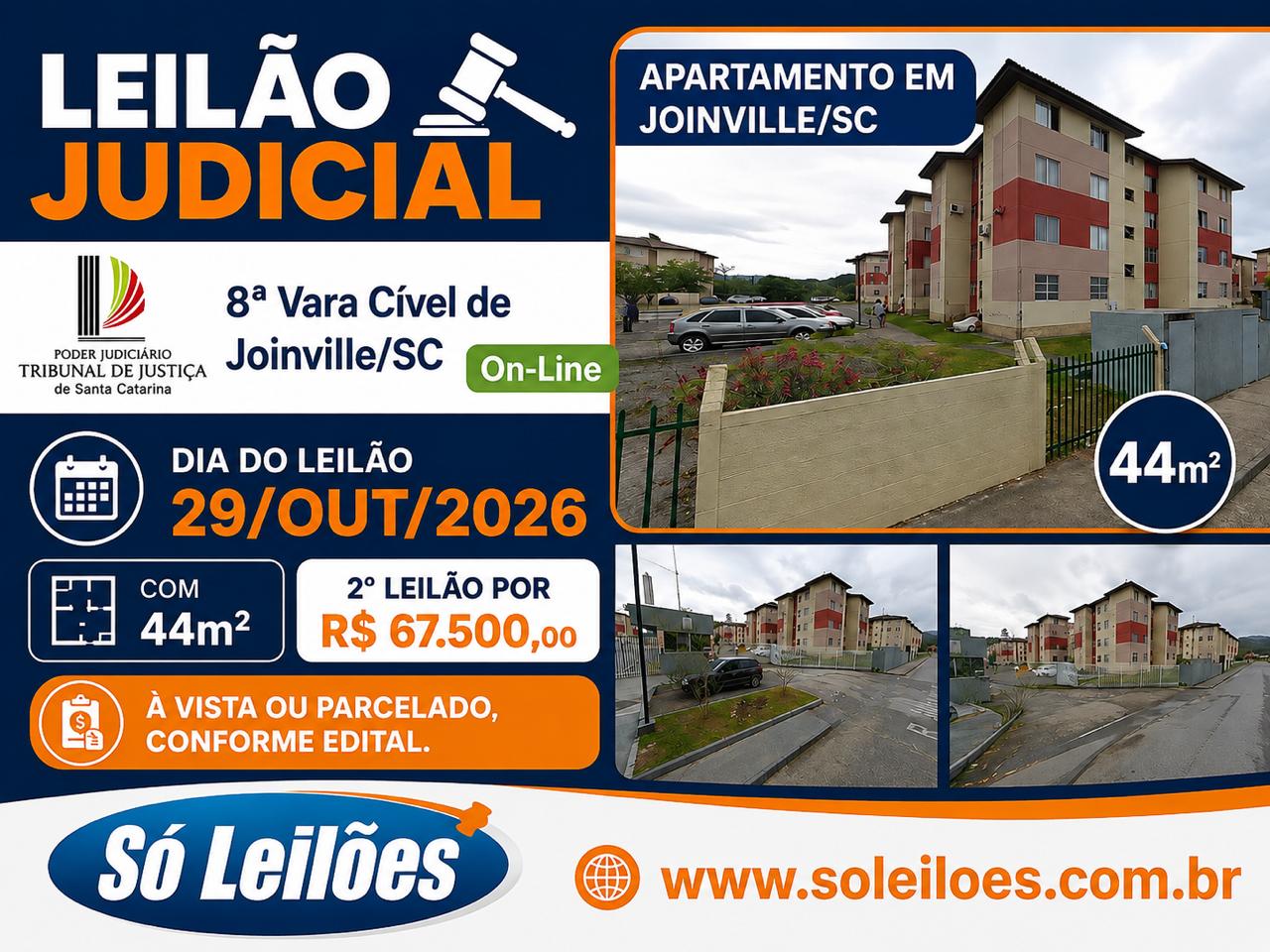 APARTAMENTO NO BAIRRO ITINGA, JOINVILLE/SC - Só Leilões