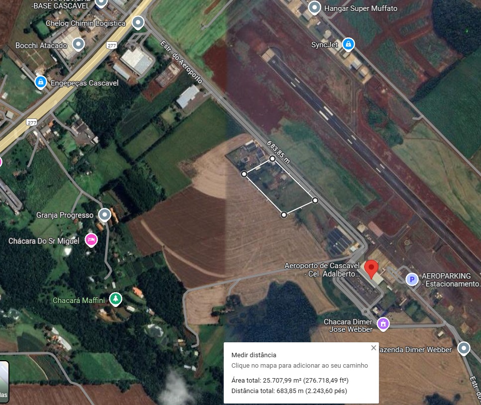 TERRENO COM 25.704,25 M2  ESTRADA AEROPORTO - AV. ITELO WEBER - CASCAVEL - PR - JAC Leilões | Site do leiloeiro oficial de Cascavel/PR - Jefferson Adriano Costa