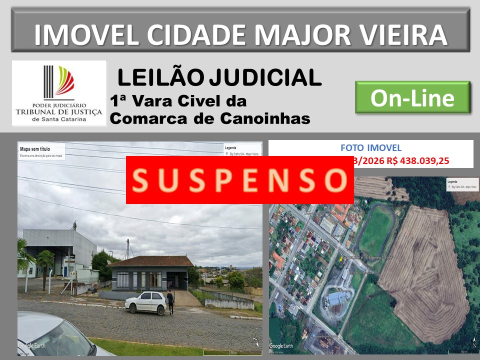 LEILÃO IMOVEL CIDADE DE MAJOR VIEIRA - Cesar Moresco Leiloeiro - Brusque - Santa Catarina