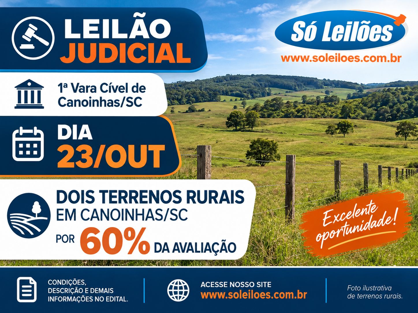 TERRENOS RURAIS EM CANOINHAS/SC - Só Leilões