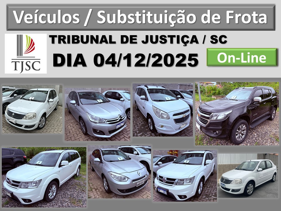 LEILÃO DE VEÍCULOS DO TRIBUNAL DE JUSTIÇA DE SANTA CATARINA - Cesar Moresco Leiloeiro - Brusque - Santa Catarina