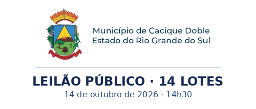 LEILÃO PÚBLICO Nº 001/2026 — PREFEITURA MUNICIPAL DE CACIQUE DOBLE/RS — VEÍCULOS, EQUIPAMENTOS E SUCATAS - LEFFA LEILÕES