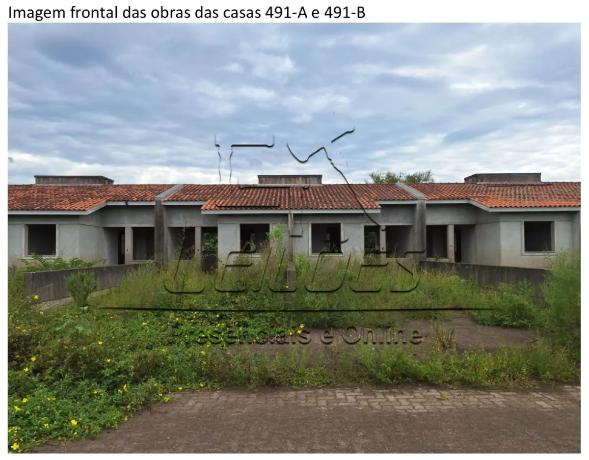 Casa de alvenaria sob nº 491-a, em construção, geminada, com a área construída de 43,48m², situada na rua vítor mateus teixeira, vila três marias, em esteio/rs. matrícula nº 29.059
