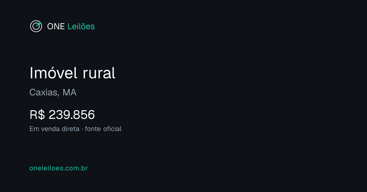 Imóvel rural - Caxias/MA