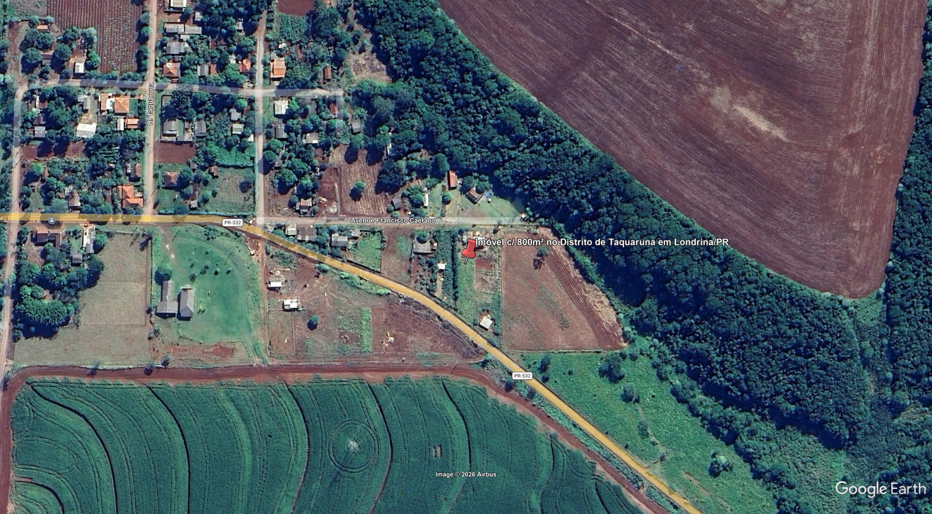 LOTE 11.1 - Imóvel c/ 800m² no Distrito de Taquaruna em Londrina/PR