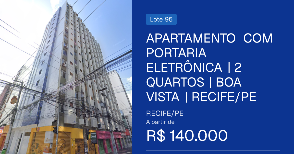 Apartamento com portaria eletrônica | 2 quartos | boa vista | recife/pe