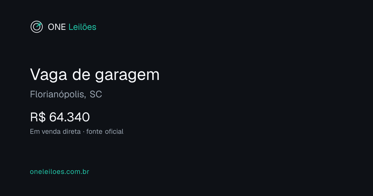 Fonte não publica imagem Fonte sem imagem Judicial Online Leilão judicial Vaga de garagem Florianópo