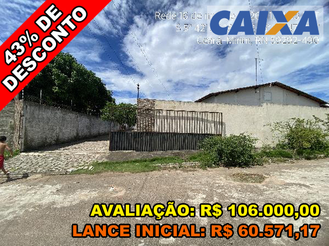 Rua joana gabriel n. 790, cs 02, lt 003, q13 - loteamento maria ilka - massaranduba - ceara-mirim/rn