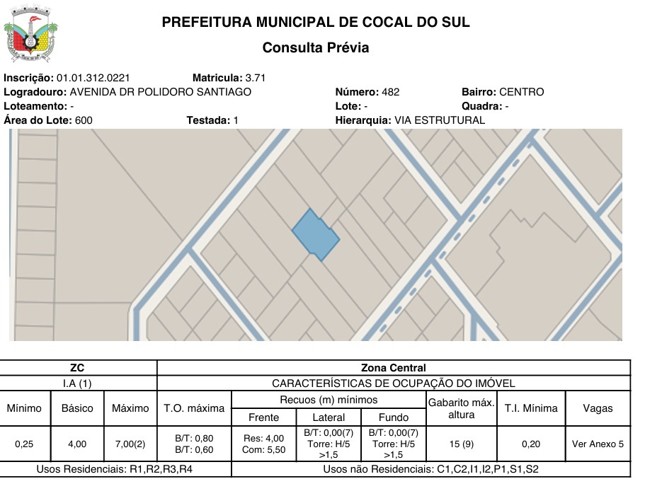 Cocal do sul - centro