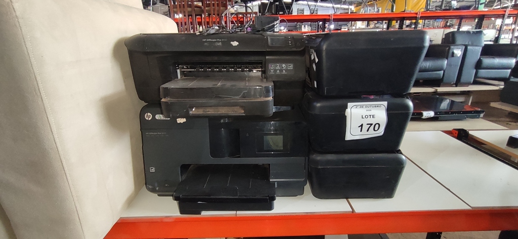05 IMPRESSORAS DE MODELOS DIVERSOS MARCA HP. (NO ESTADO) ATENÇÃO! FAZER A VISITAÇÃO ANTES DE ARREMATAR, NÃO SABEMOS SE FUNCIONA, LEILÃO NÃO TEM GARANTIA E NEM DEVOLUÇÃO, SUJEITO A POSSÍVEIS AVARIAS VISÍVEIS/OCULTAS E/OU AUSÊNCIA DE COMPONENTES.