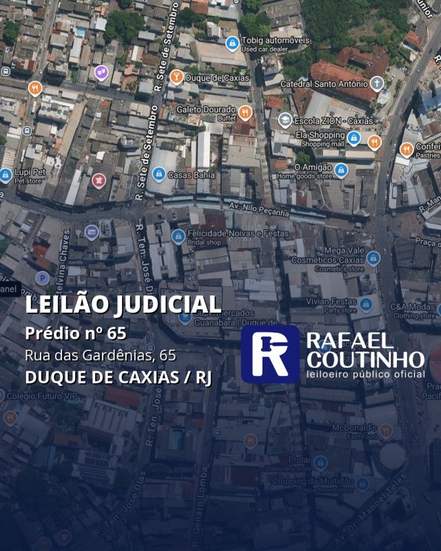 Prédio nº 65 na Rua das Gardênias, 65, Duque de Caxias/RJ. Pague em até 60 vezes.