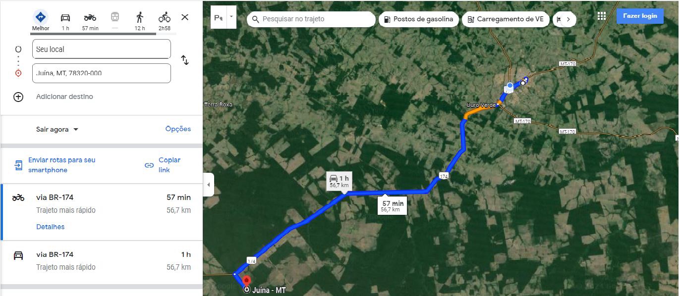 Área de terras com 1.004,1282 ha, denominada “fazenda santo antônio”, situada no município de juína/mt