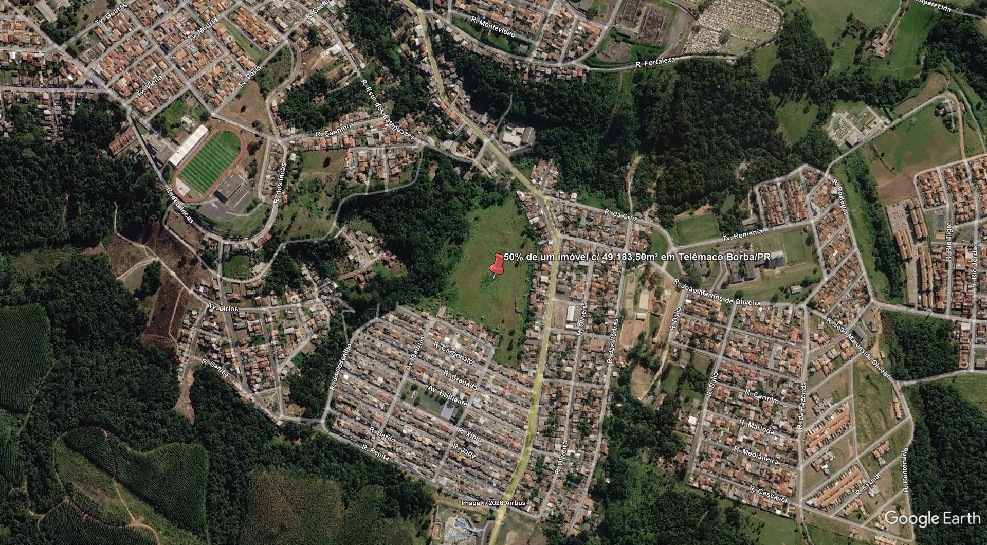 Lote 2.1 - 50% de um imóvel c/ 49.183,50m² em telêmaco borba/pr