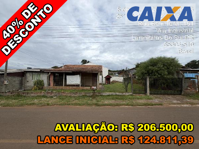 Rua bem-te-vi n. 156, lt 07b, qd f - lot jd iguacu - vila industrial - laranjeiras do sul/pr