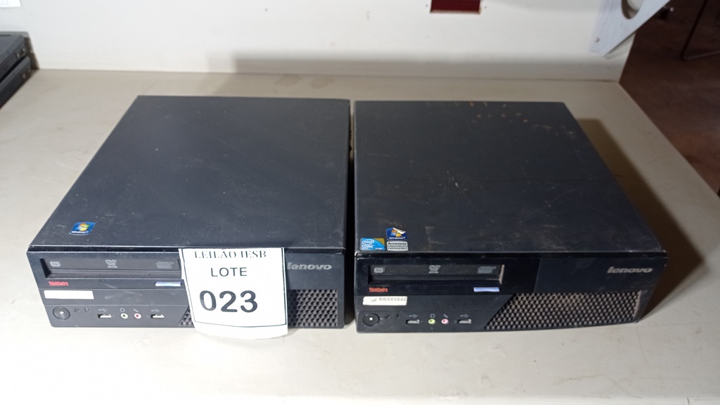 02 CPUS LENOVO. (NO ESTADO) ATENÇÃO! FAZER A VISITAÇÃO ANTES DE ARREMATAR, NÃO SABEMOS SE FUNCIONA, LEILÃO NÃO TEM GARANTIA E NEM DEVOLUÇÃO, SUJEITO A POSSÍVEIS AVARIAS VISÍVEIS/OCULTAS E/OU AUSÊNCIA DE COMPONENTES.