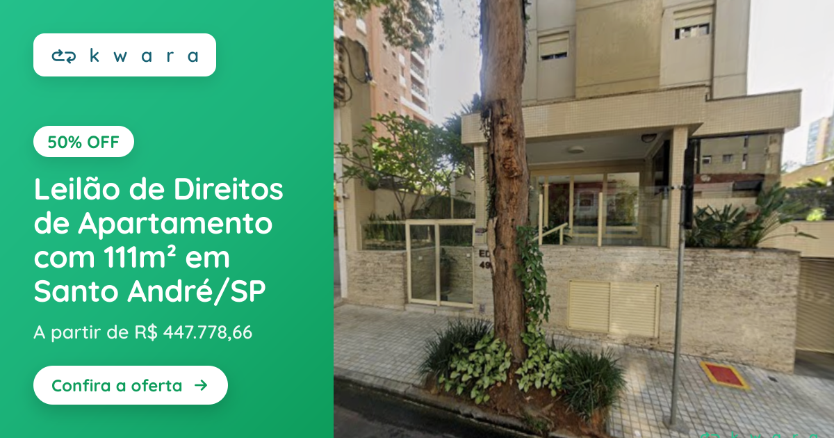 Leilão de Direitos de Apartamento com 111m² em Santo André/SP