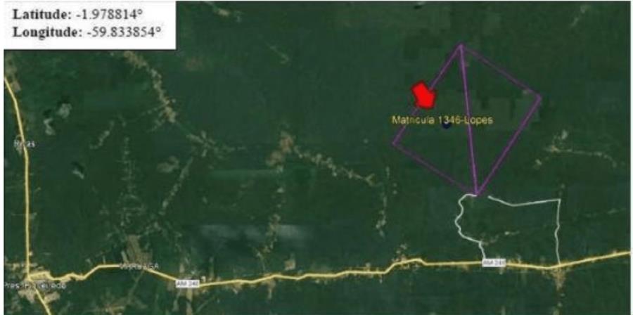 1 Imóvel Rural | Área de 1.525,8423ha | Fazenda LOPES | Km 24 Rodovia AM-240 | Presidente Figueiredo/AM