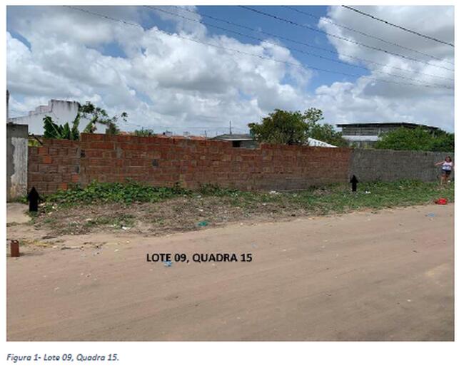 Lote de terreno situado sob o no. 09 da Quadra 15, no Loteamento Vale de Santa Rita I, no Município de Santa Rita/PB.
