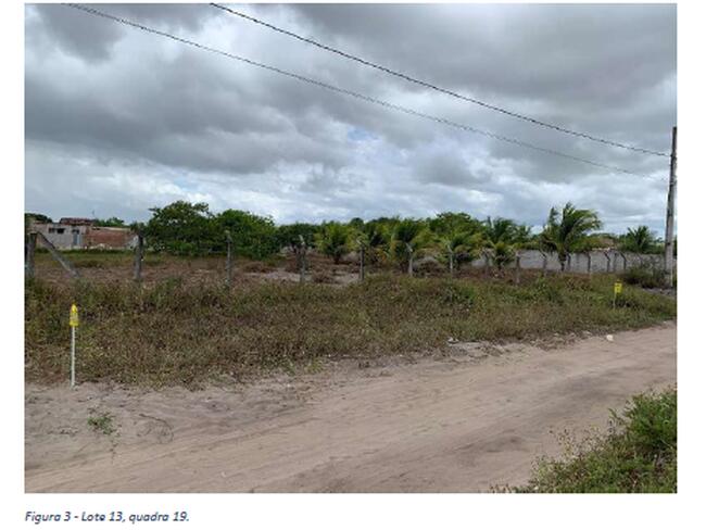 Lote de terreno situado sob o no. 13 da Quadra 19, no Loteamento Vale de Santa Rita I, no Município de Santa Rita/PB.