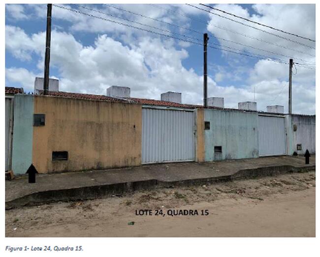 Lote de terreno situado sob o no. 24 da Quadra 15, no Loteamento Vale de Santa Rita I, no Município de Santa Rita/PB.