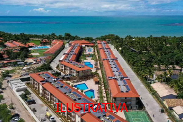 Apartamento no Condomínio Ondas Praia Resort, Localização: Praia do Mutá na cidade de Porto Seguro/BA.