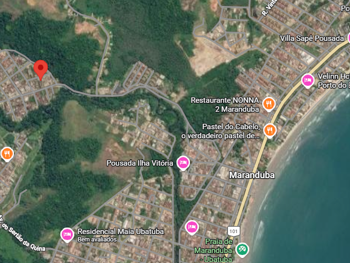 Terreno, lote 7 da quadra n, do lot. jardim beira rio, a.t 300m², próx à praia maranduba, jd. beira rio, ubatuba/sp.